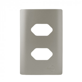 Placa P/ 2 Tomadas 4x2 - Novara Aço